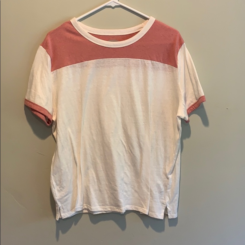 Pink and white t shirt